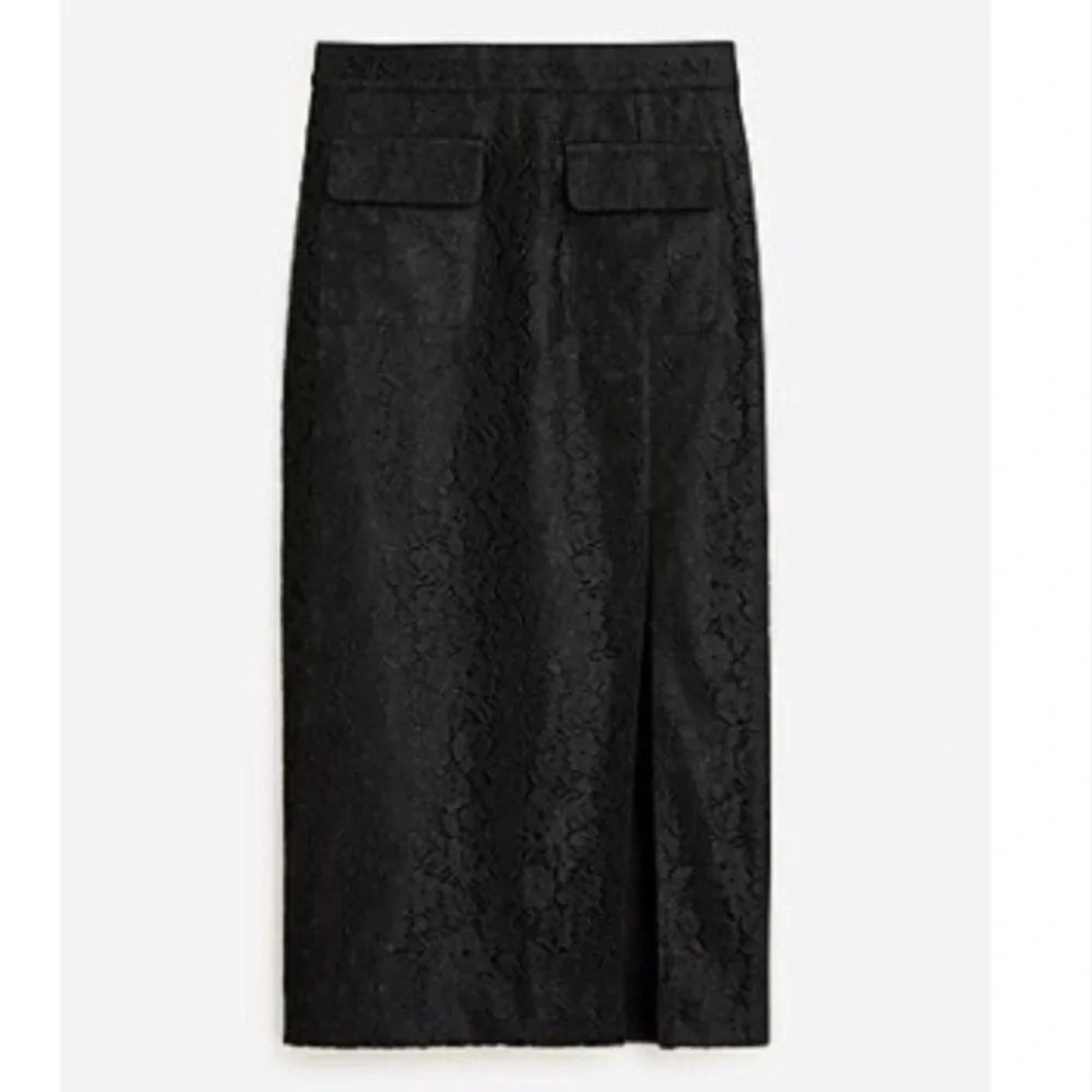 J.Crew Lace Suit Set in Black Lady Jacket & Matching Midi Skirt NWT